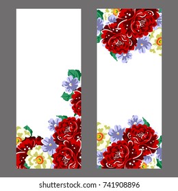 Vintage delicate invitation with flowers for wedding, marriage, bridal, birthday, Valentine's day.