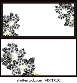 Vintage delicate invitation with flowers for wedding, marriage, bridal, birthday, Valentine's day.