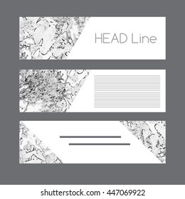 Vintage delicate set of abstract banners for websites, holidays, weddings, and other.