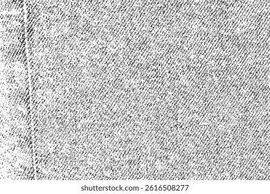 Vintage Denim Fabric Textures Vector Background. High quality full page fabric texture for old vintage taste.