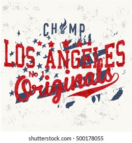 vintage Denim print for t-shirt or apparel. Old school vector graphic for fashion and printing. Retro artwork and typography s.