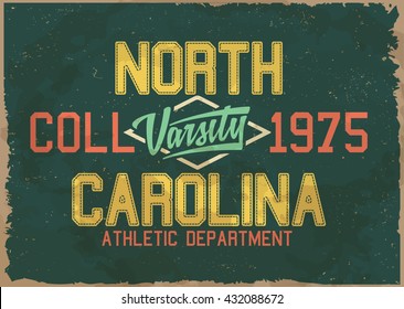vintage denim wear tee print design