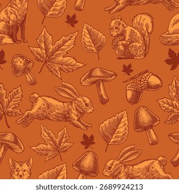 Vintage Design de outono sem emenda padrão Design