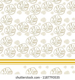 Vintage design of brown leaves pattern 