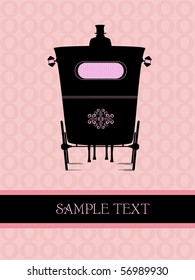 vintage design with carriage