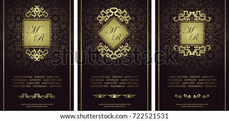 vintage design diploma certificate sample invitation stock vector