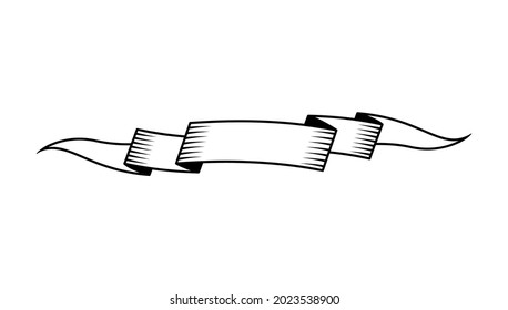 Vintage design element with blank ribbon vector illustration