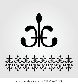 Elemento de diseño vintage aislado. Ilustración vectorial.