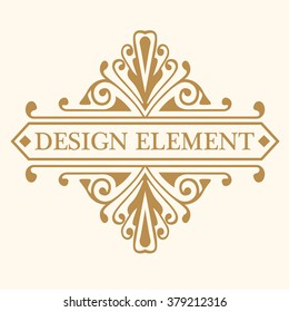Vintage design element label for text