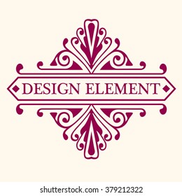 Vintage design element label for text