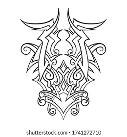 vintage design element print tattoo vector illustration