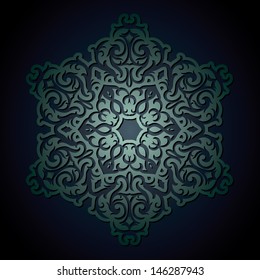 Vintage design element - star, snowflake, Stylish background