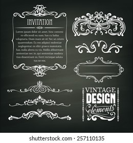 Vintage design elements, chalkboard concept