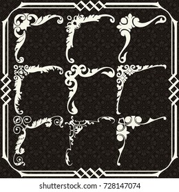 Vintage design elements corners