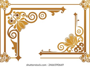 Vintage Design Elements Corners And Borders Vector art illustration image (3)