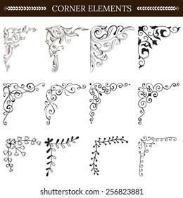 Vintage Design Elements Corners Vector