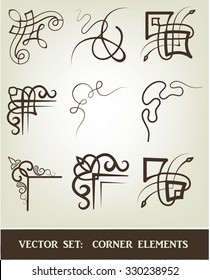 Vintage Design Elements Corners Vector