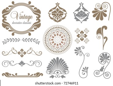 Vintage design elements for decoration