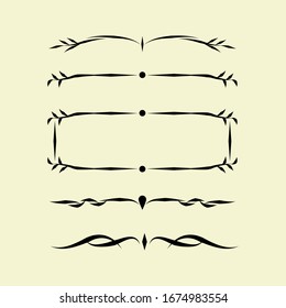 Vintage Design Elements With Lines