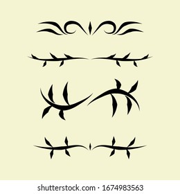 Vintage Design Elements With Lines