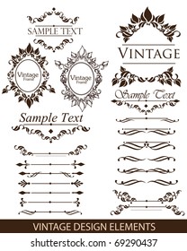 Vintage design elements: ornaments,frames and dividers