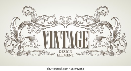 Vintage design elements. Retro card. Vector illustration EPS 10