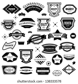 Vintage Design Elements - Set. Labels In Retro And Vintage Style Isolated On White Background. Vector Illustration, Graphic Design Editable For Your Design. Logo Elements 