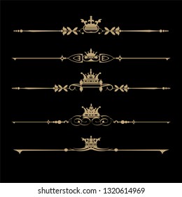 Vintage design elements vector  set 17