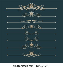 Vintage design elements vector  set 25
