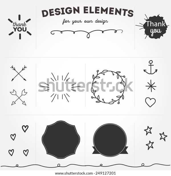 Vintage design\
elements vector for your own\
design