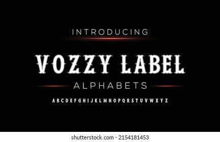 vintage design font. Alphabet a to z vector illustration.