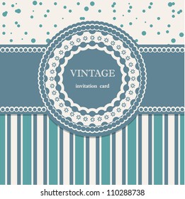 Vintage Design. Invitation card. Seamless patterns with circles and stripes. circle pattern