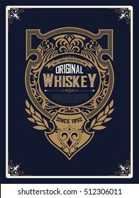 Vintage-Design für Etiketten. Geeignet für Whisky oder andere Erzeugnisse