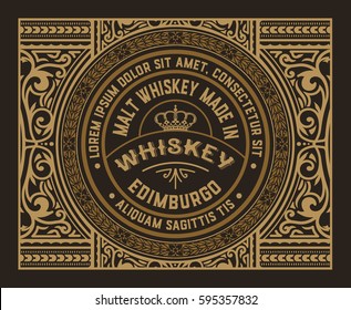 Vintage design for labels. Suitable for whiskey or other products