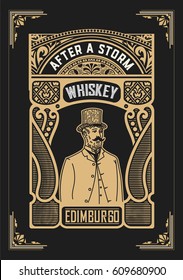 Vintage design for labels. Suitable for whiskey or other products