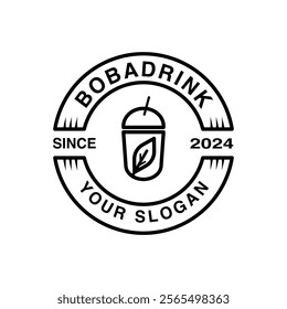 vintage design logo concept drink