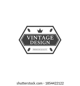 Vintage Design Logo Vector Image