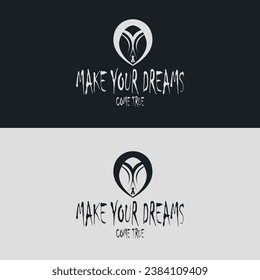  Vintage design make your dreams come true typography for print t shirt.