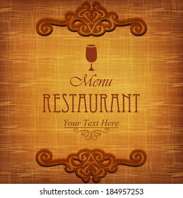 Vintage design menu restaurant.