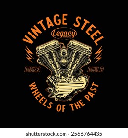 Vintage Design Motorcycle Collection Artwork