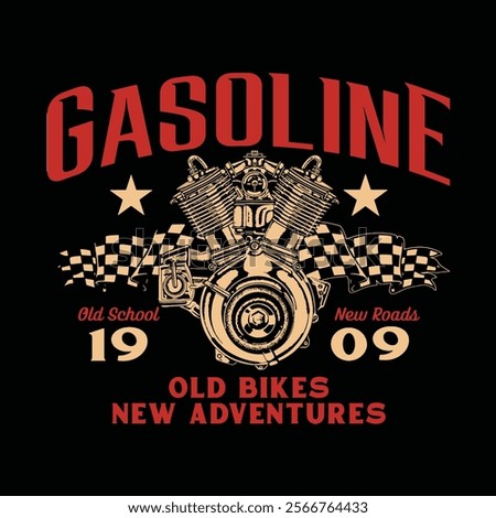 Vintage Design Motorcycle Collection Artwork