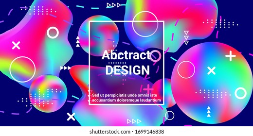 Vintage  design poster 3d, great design for any purposes.  Minimal style concept. Colorful abstract background. Trendy creative vector cosmic gradient.