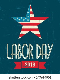 Vintage design poster for the US Labor day.