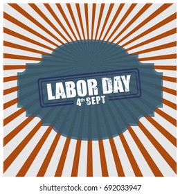Vintage design poster for the US Labor day.