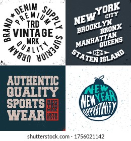 Vintage design print for t-shirt stamp, tee applique, fashion typography, badge, label clothing, jeans, and casual wear. Vector illustration.