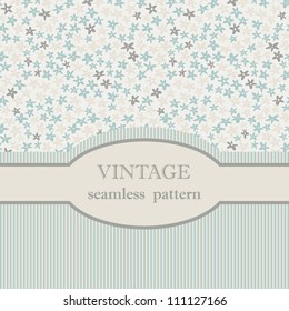 Vintage Design. Seamless floral pattern. Retro card
