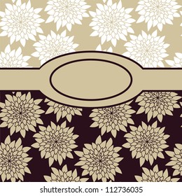 Vintage Design. Seamless floral pattern. Retro card