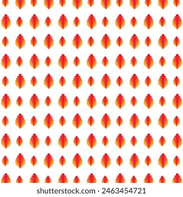 Vintage design seamless pattern with red and orange color 