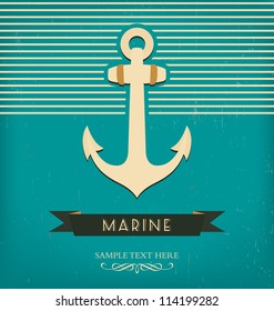 Vintage Design Template With Anchor