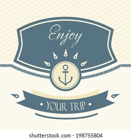 Vintage Design Template With Anchor